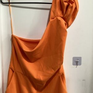 Express Vibrant Orange jumpsuit